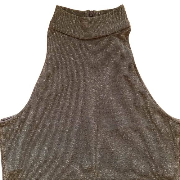 Ralph Lauren Metallic Halter Dress 
Size L fits M - Picture 2 of 8